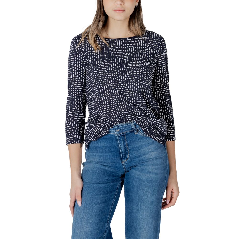 Street One Blaues Viskose-Langarmshirt