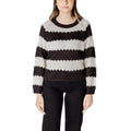 Jacqueline De Yong Black and White Marabou Sweatshirt