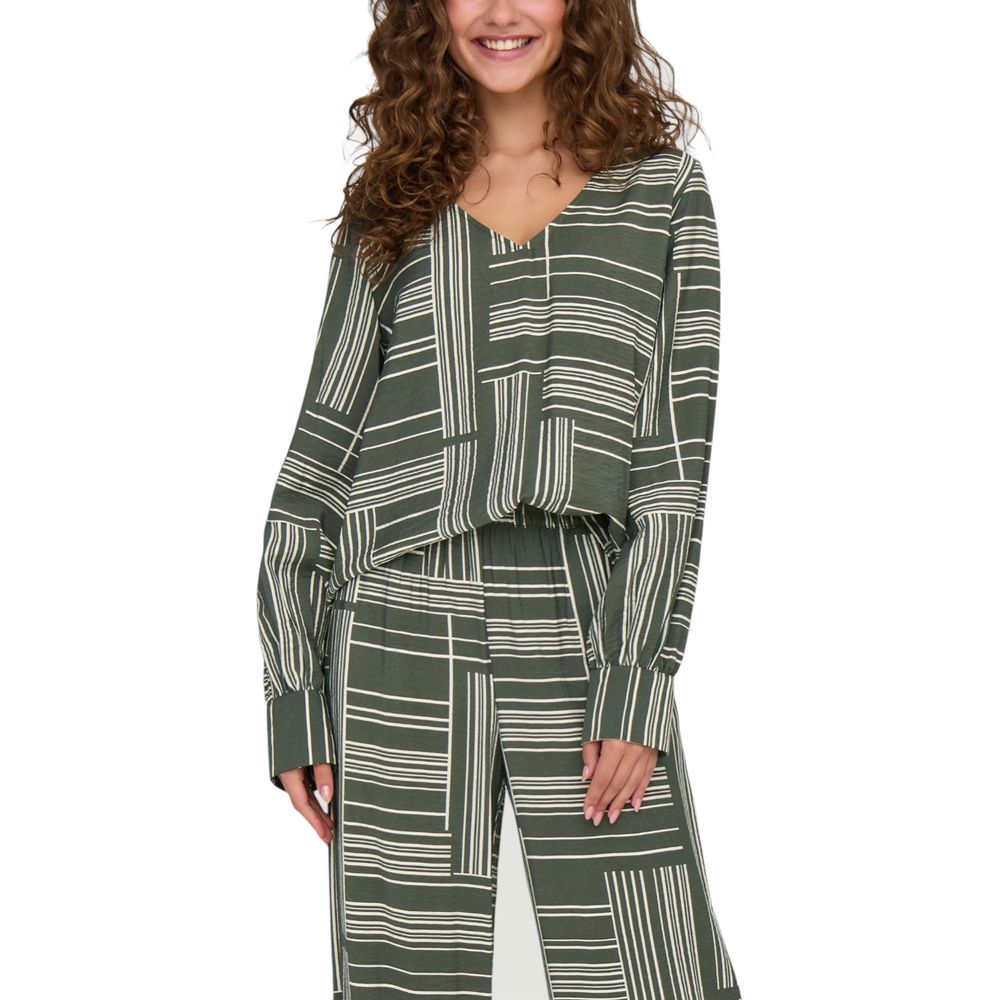Jacqueline De Yong Grüne Viskose-Bluse