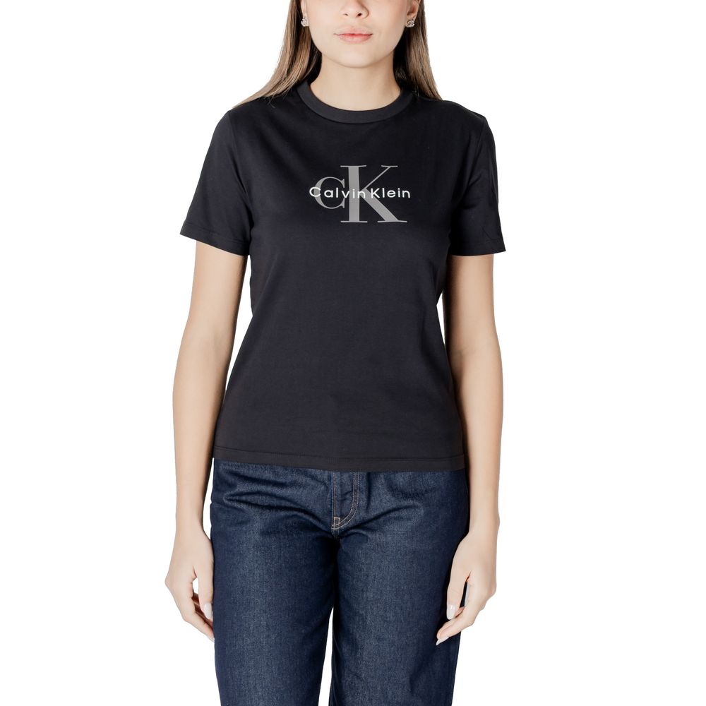 Calvin Klein Jeans Schwarzes Baumwoll-T-Shirt