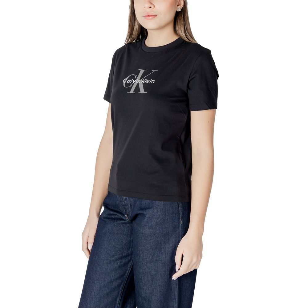 Calvin Klein Jeans Schwarzes Baumwoll-T-Shirt
