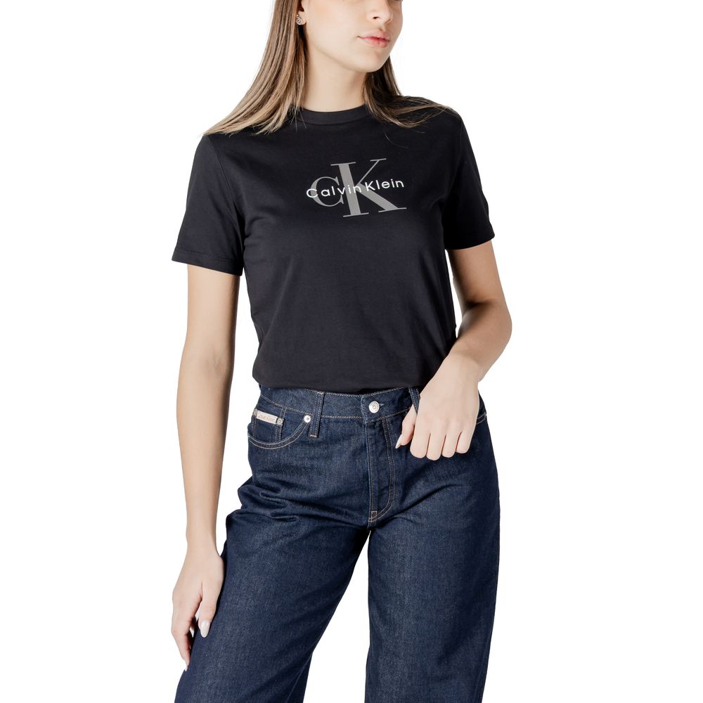 Calvin Klein Jeans Schwarzes Baumwoll-T-Shirt