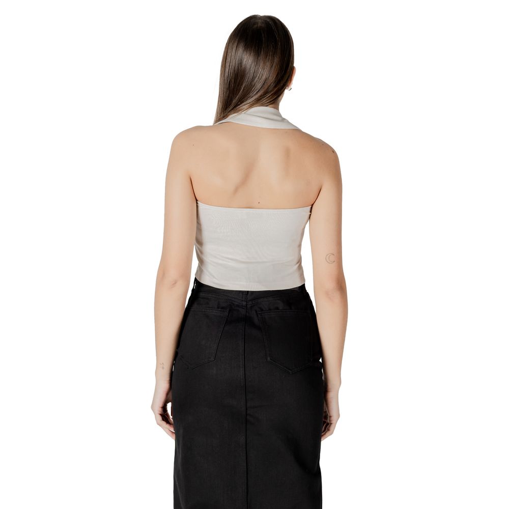 Calvin Klein Jeans Beigefarbenes Baumwoll-Top