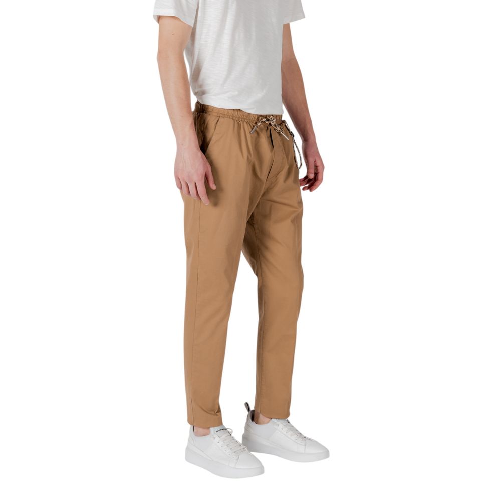 Gianni Lupo Brown Cotton Casual Trousers