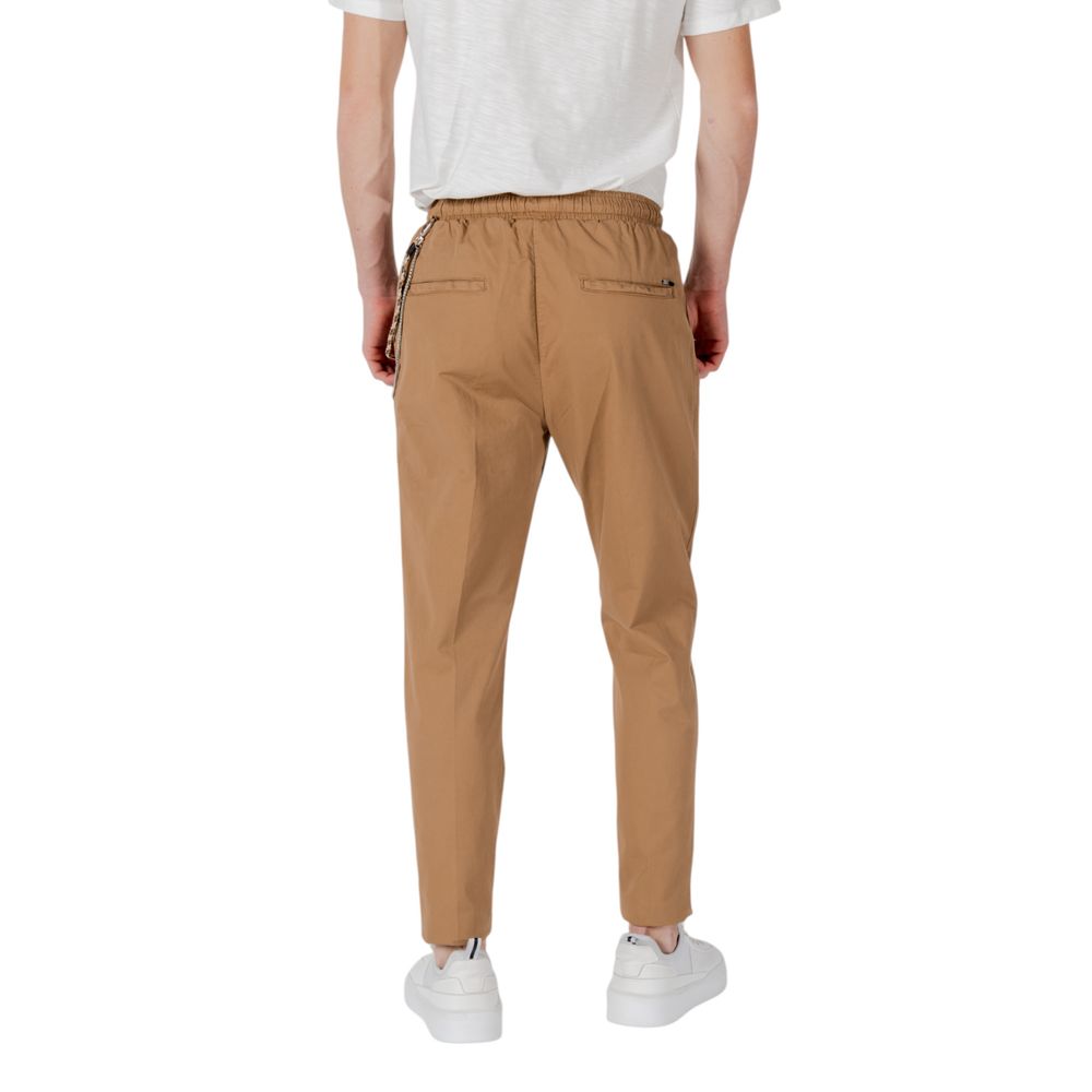 Gianni Lupo Brown Cotton Casual Trousers