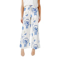ICHI White Viscose Trousers