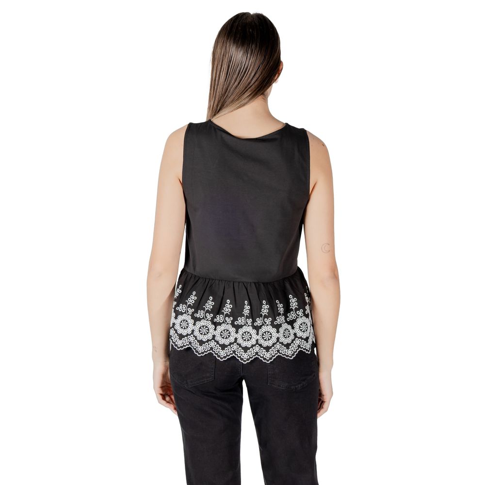 ICHI Schwarze Baumwolltops