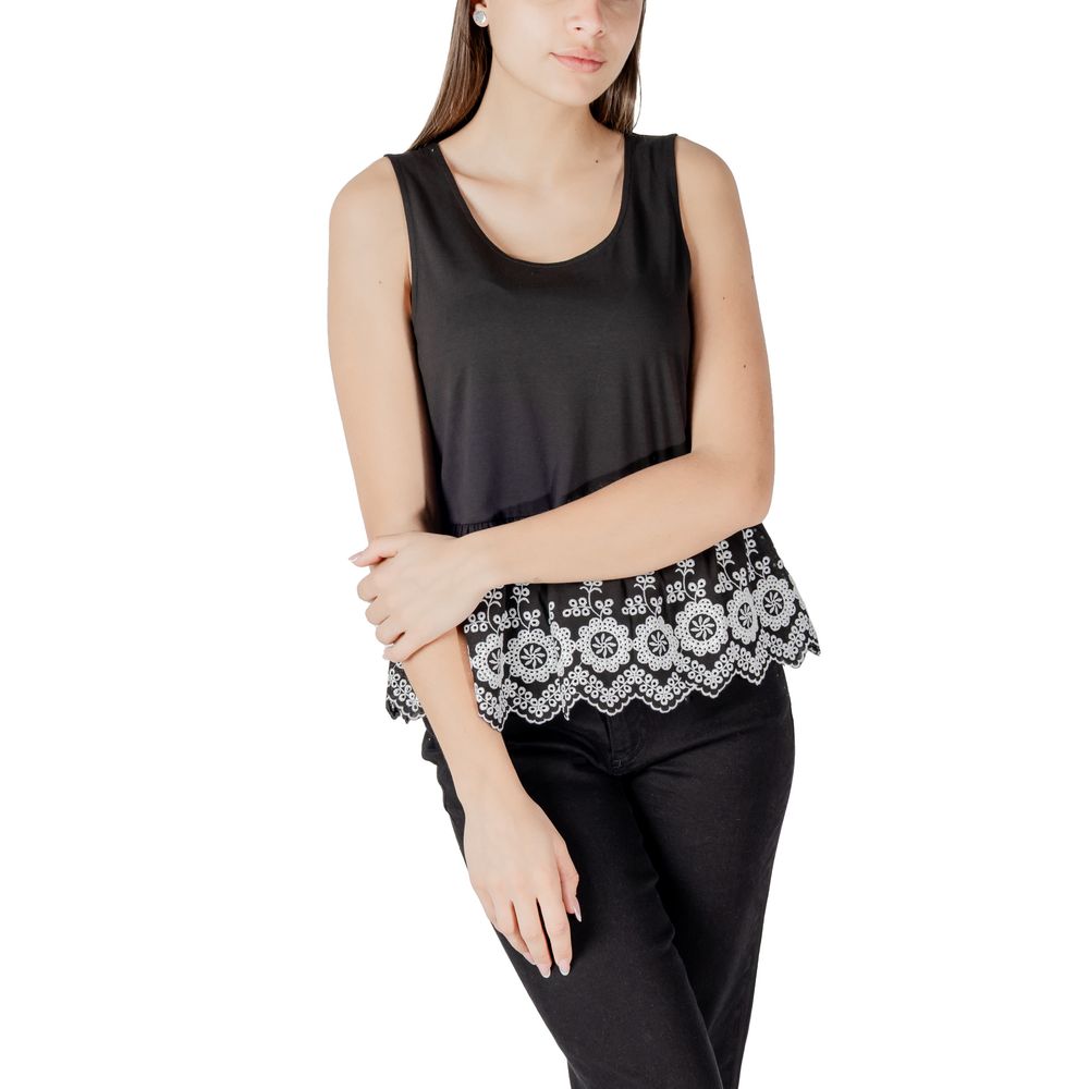 ICHI Schwarze Baumwolltops