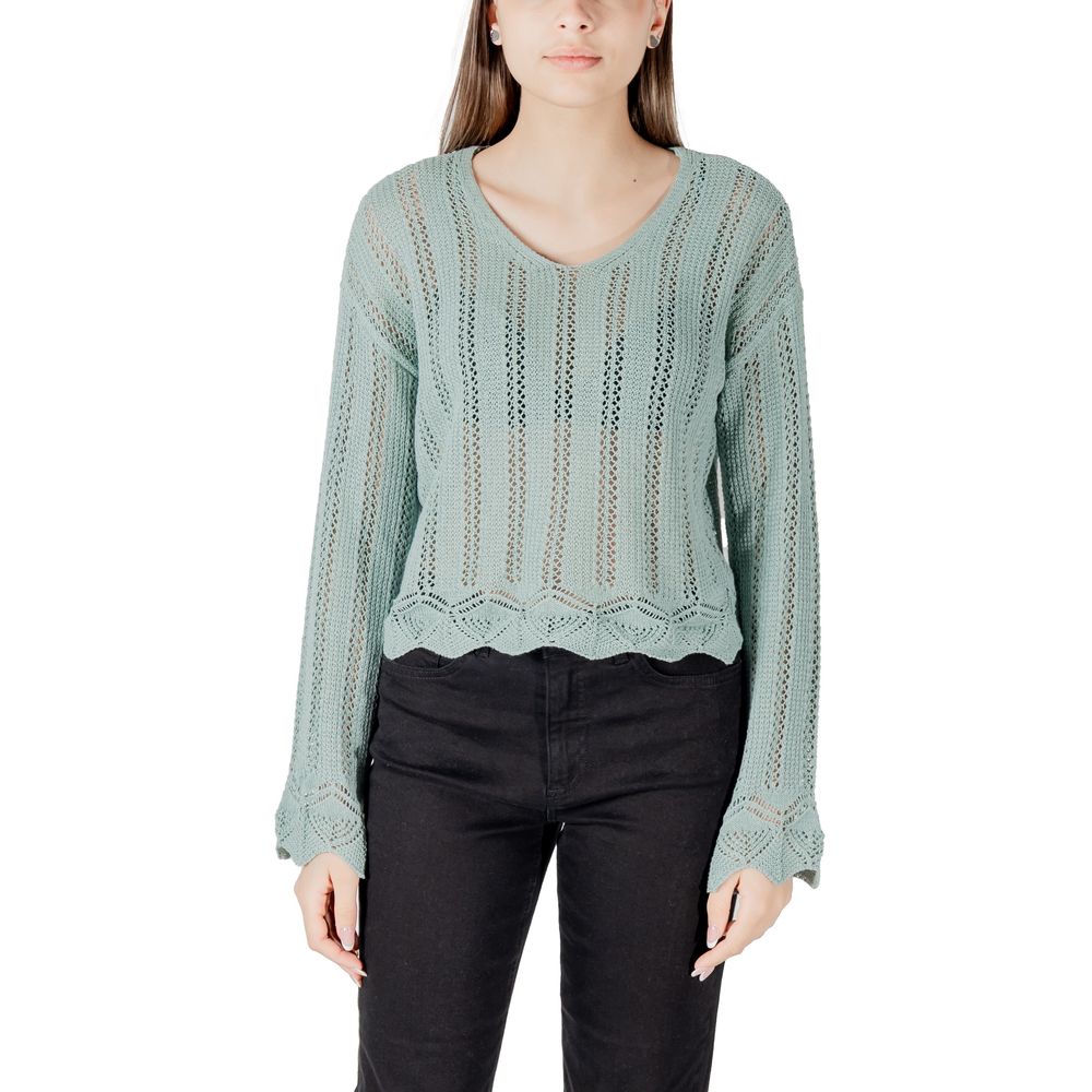 Only Turquoise Sweatshirt Made From Recycled Cotton Blend
