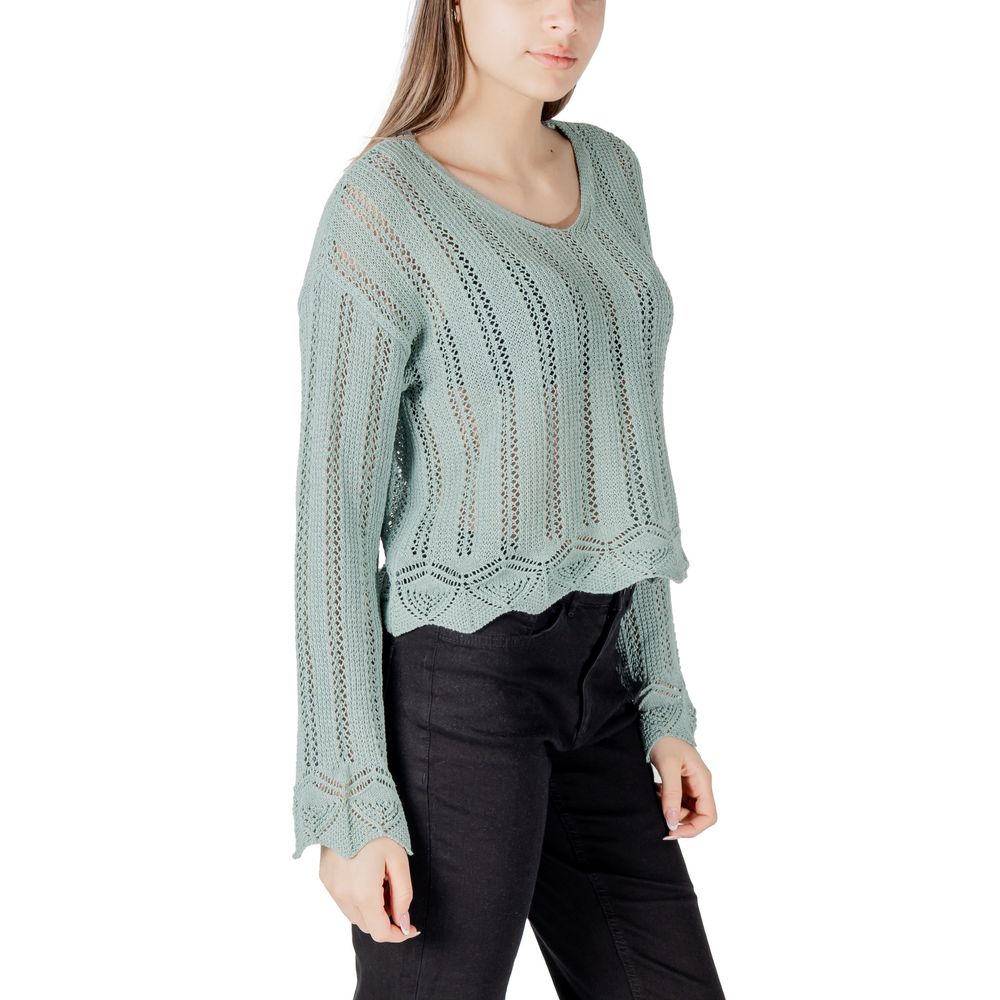 Only Turquoise Sweatshirt Made From Recycled Cotton Blend
