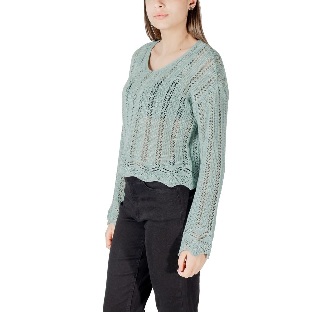 Only Turquoise Sweatshirt Made From Recycled Cotton Blend