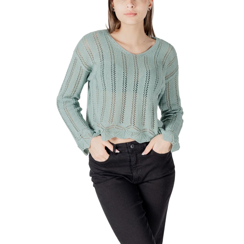Only Turquoise Sweatshirt Made From Recycled Cotton Blend