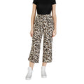 ICHI Beige Viscose Cropped Trousers