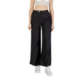 Only Wide Black Viscose Trousers