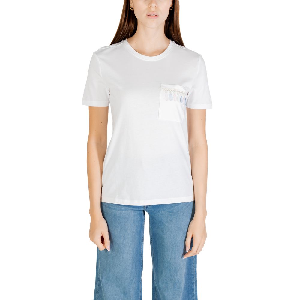 Only Weißes T-Shirt aus Bio-Baumwolle
