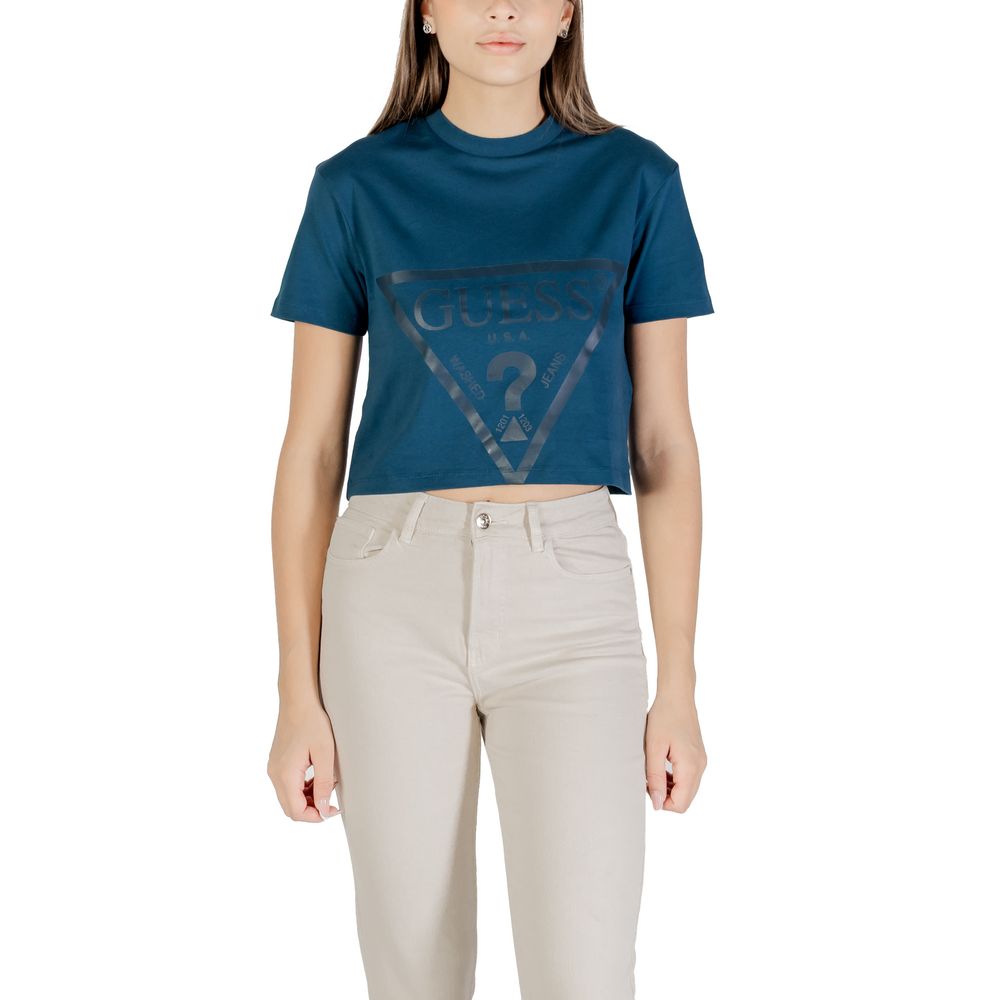 Guess Active Schwarzes T-Shirt aus Baumwolle