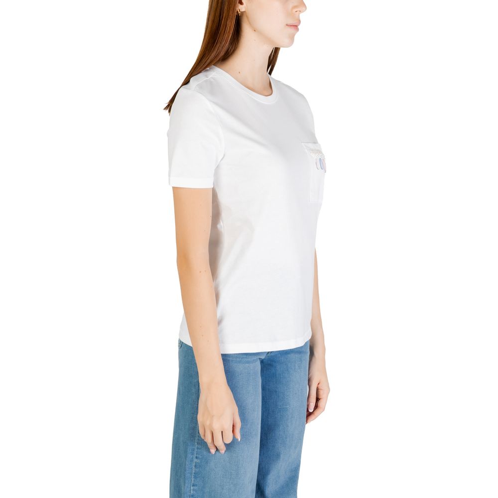 Only Weißes T-Shirt aus Bio-Baumwolle
