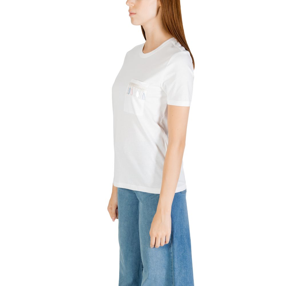 Only Weißes T-Shirt aus Bio-Baumwolle