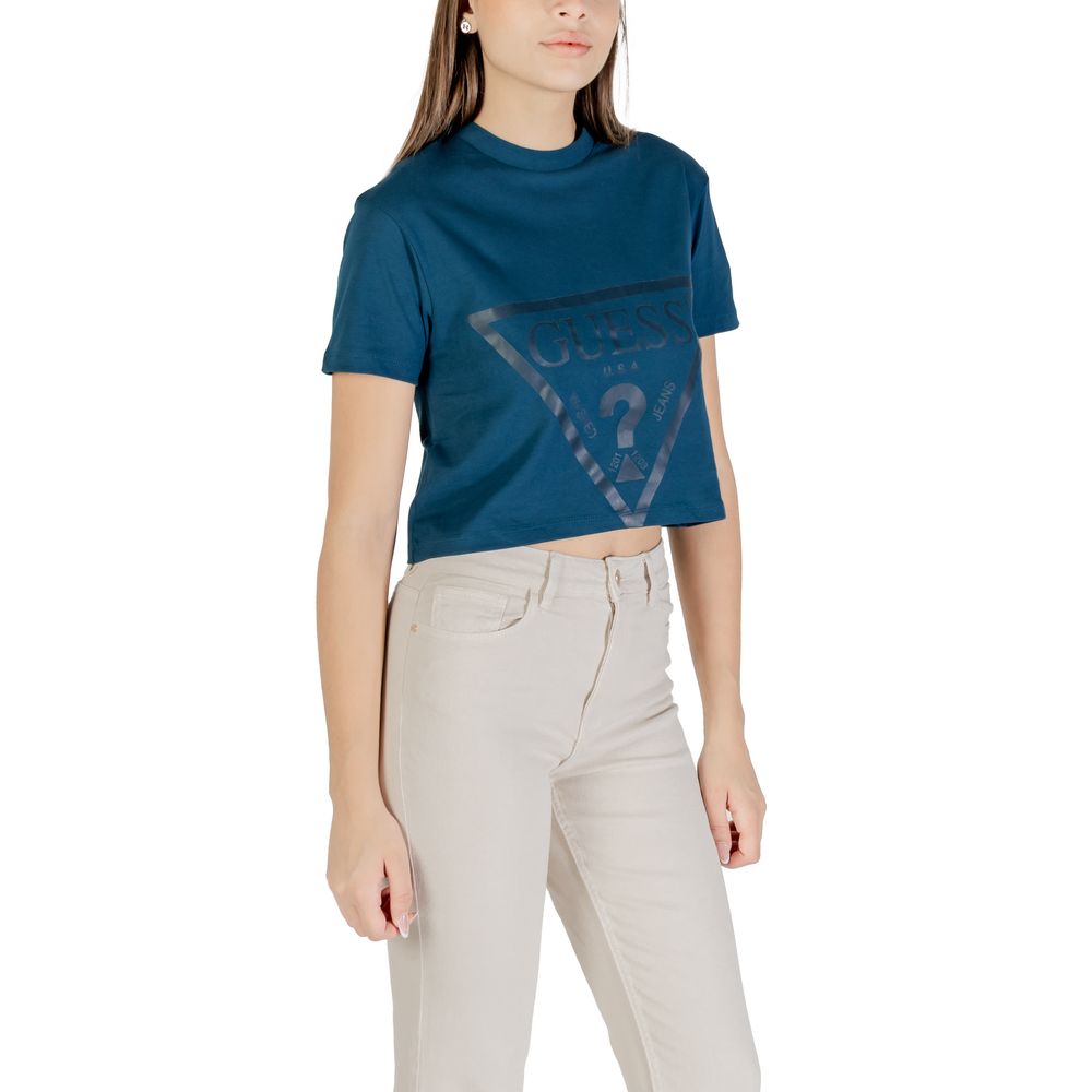 Guess Active Schwarzes T-Shirt aus Baumwolle