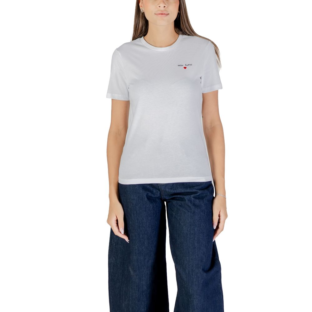 Only Weißes Baumwoll-T-Shirt