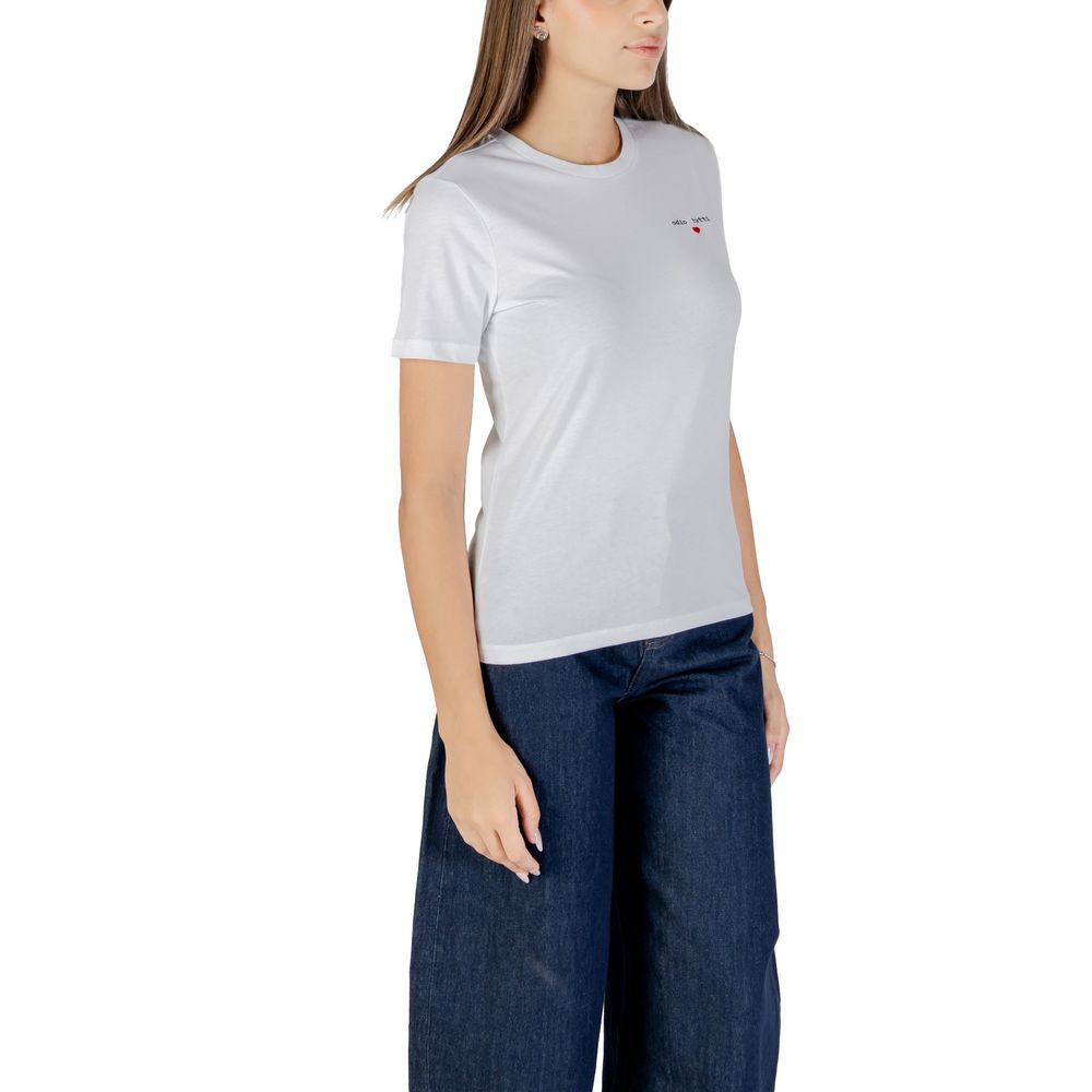 Only Weißes Baumwoll-T-Shirt