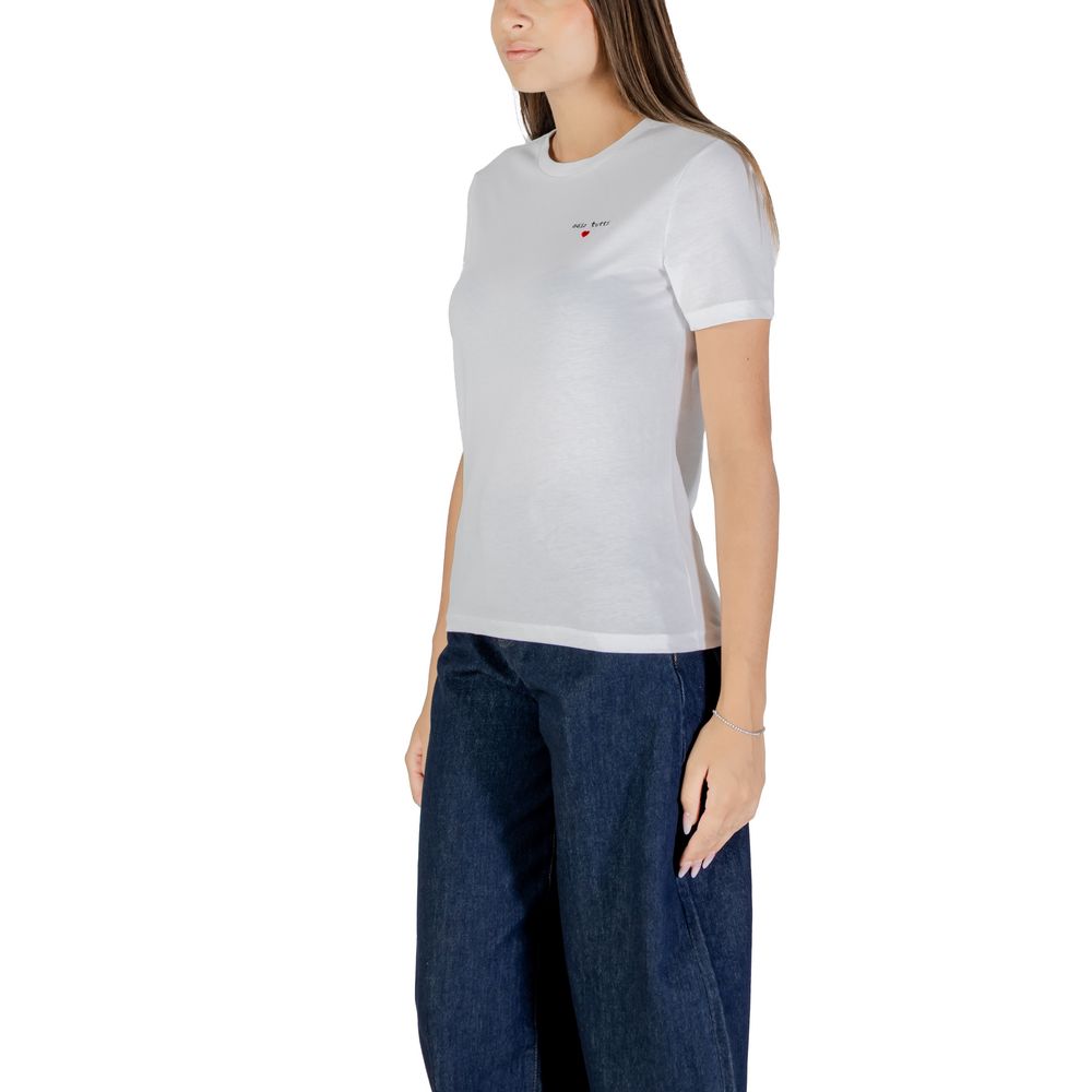 Only Weißes Baumwoll-T-Shirt