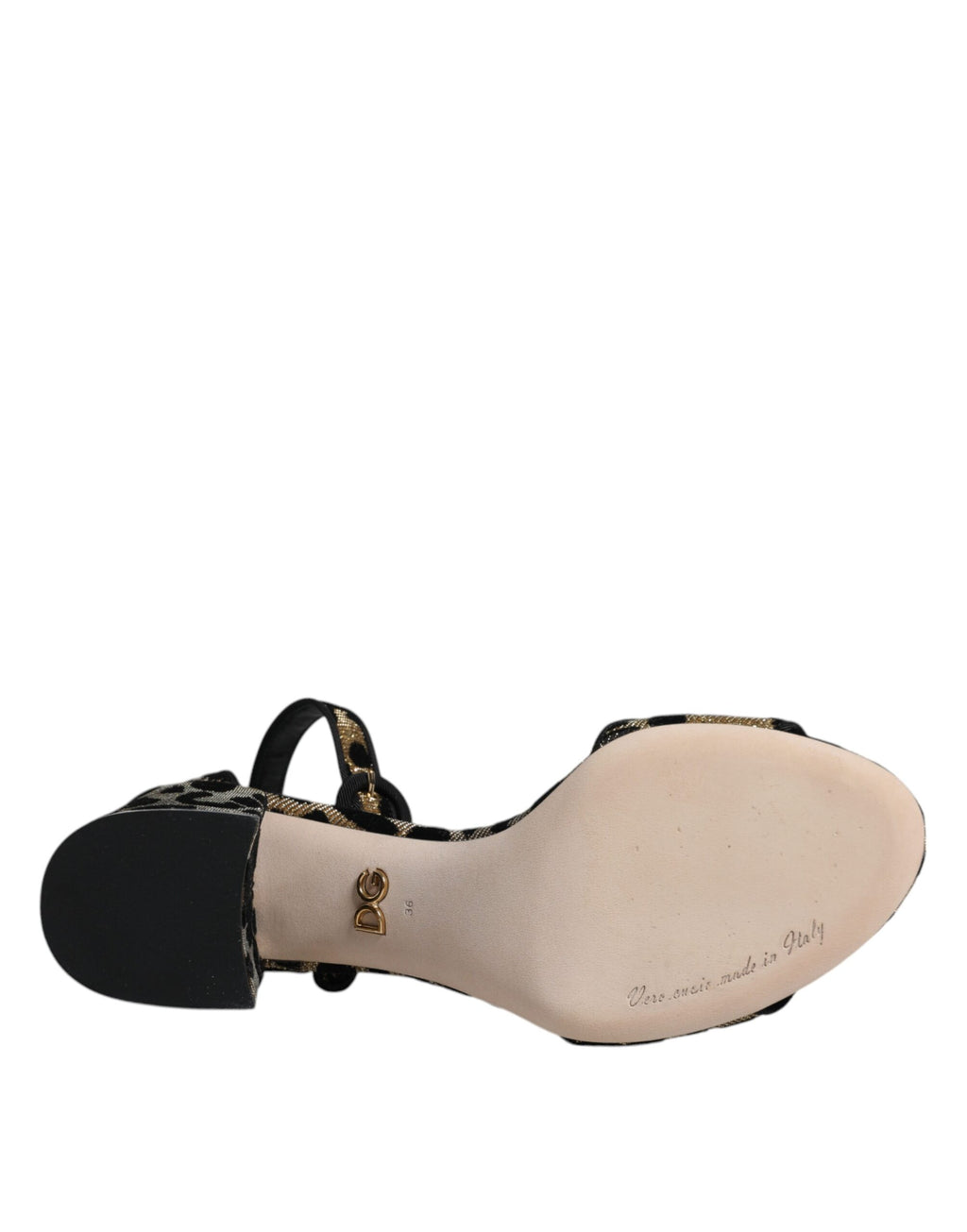 Dolce & Gabbana Gold Leopard Knöchel Strap Heels Sandalen Schuhe