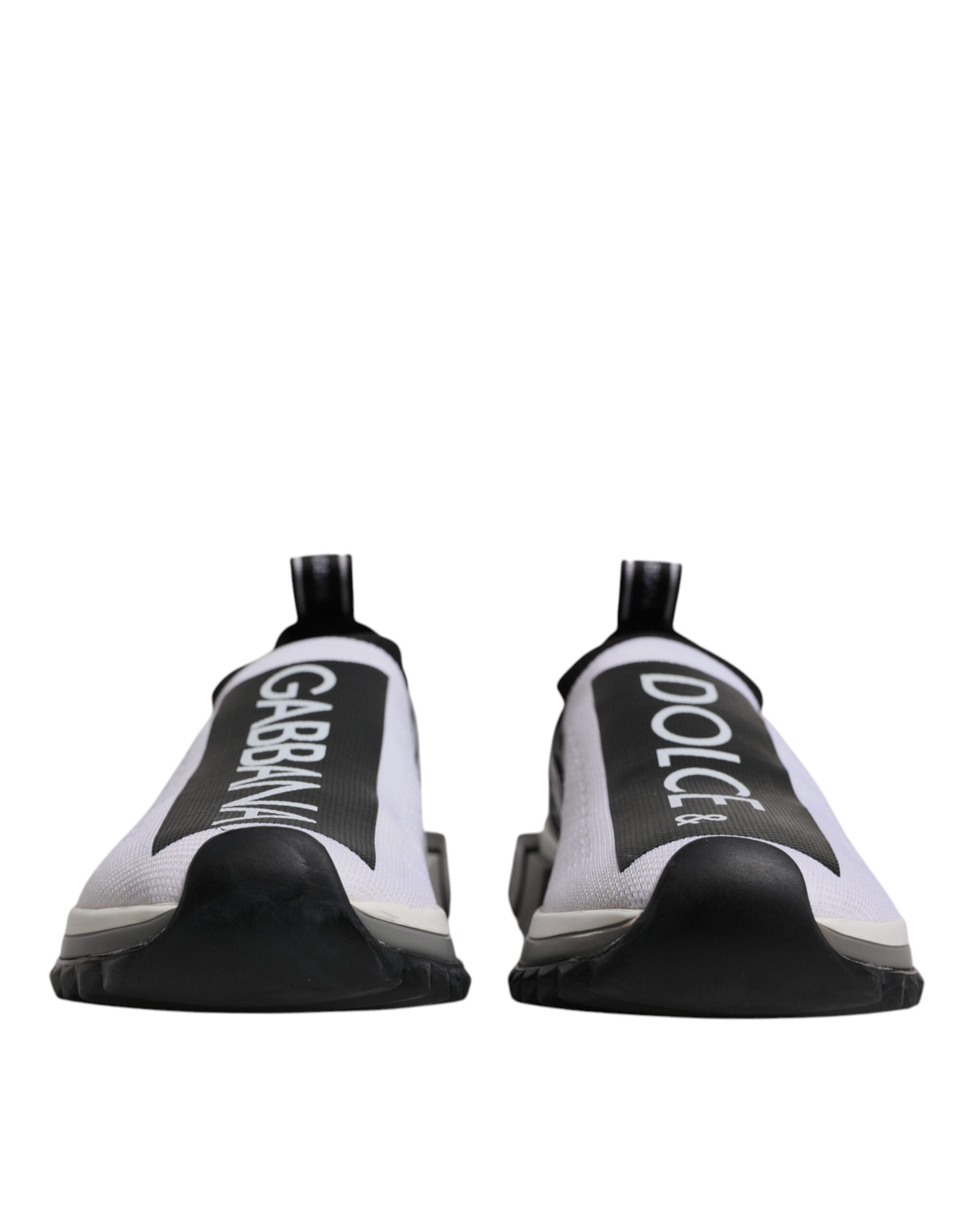 Dolce & Gabbana Schwarz Weiß Slip On Sorrento Sneakers Schuhe