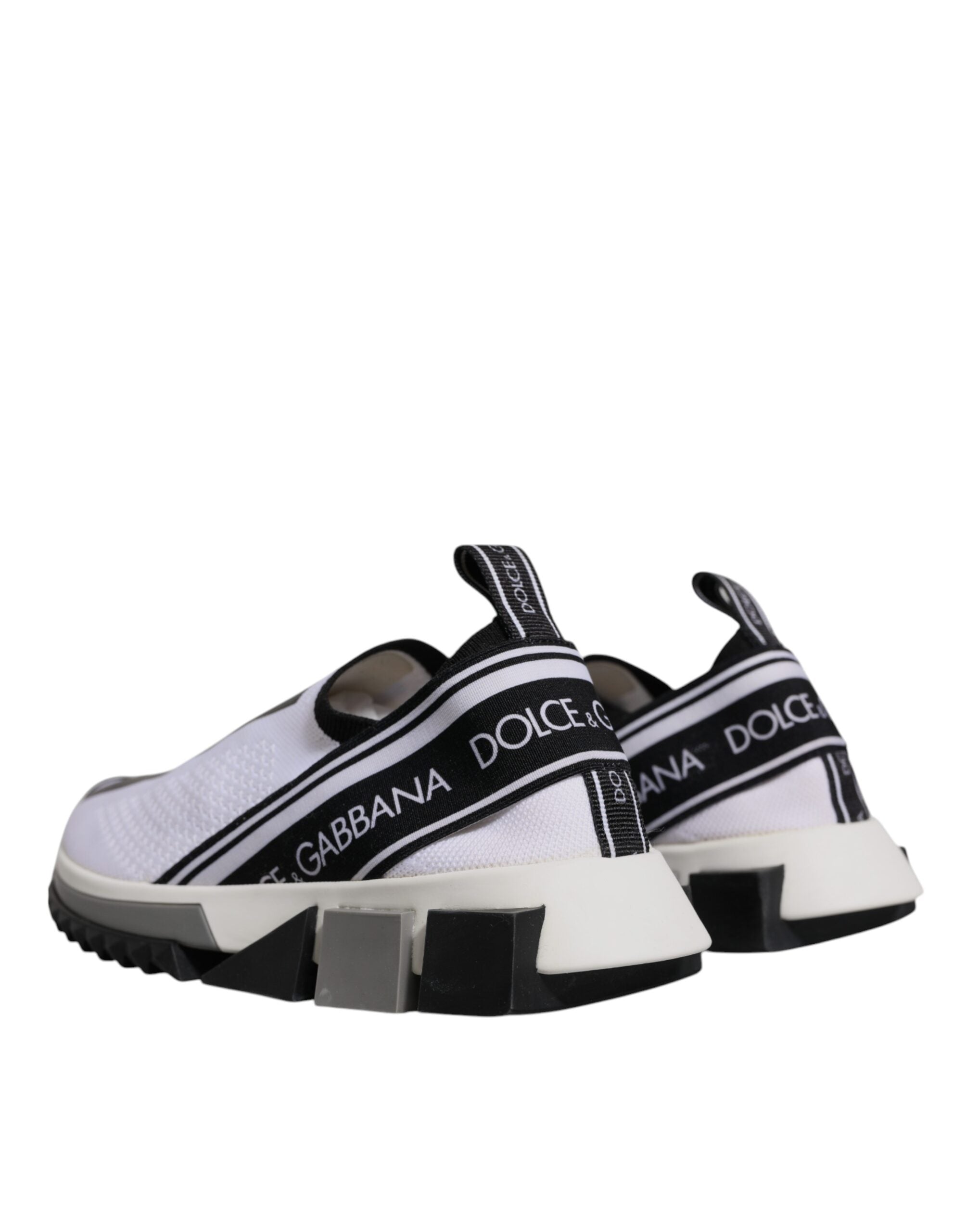 Dolce & Gabbana Schwarz Weiß Slip On Sorrento Sneakers Schuhe