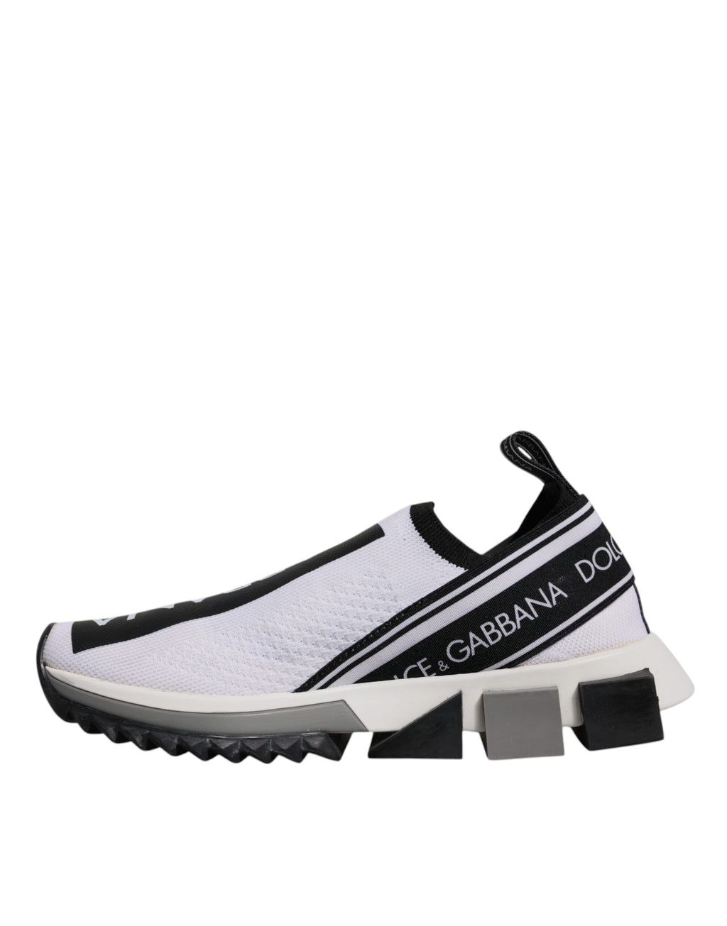 Dolce & Gabbana Schwarz Weiß Slip On Sorrento Sneakers Schuhe