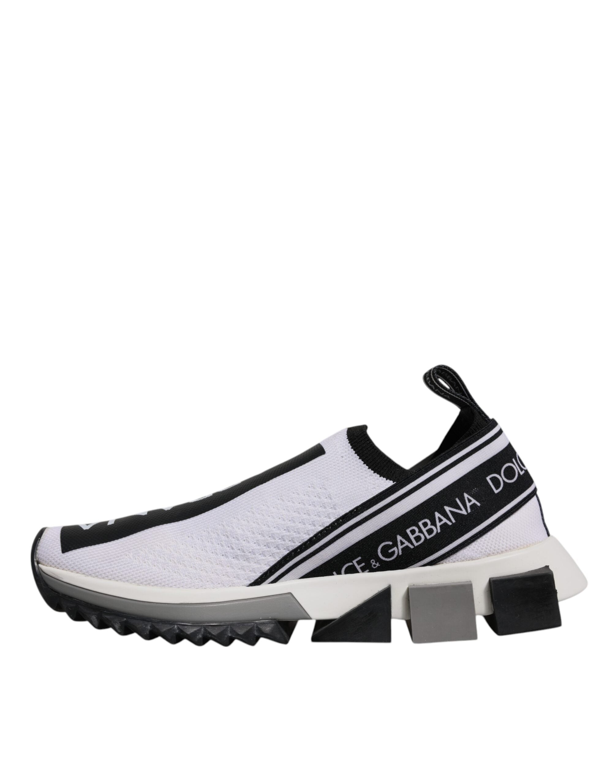 Dolce & Gabbana Schwarz Weiß Slip On Sorrento Sneakers Schuhe