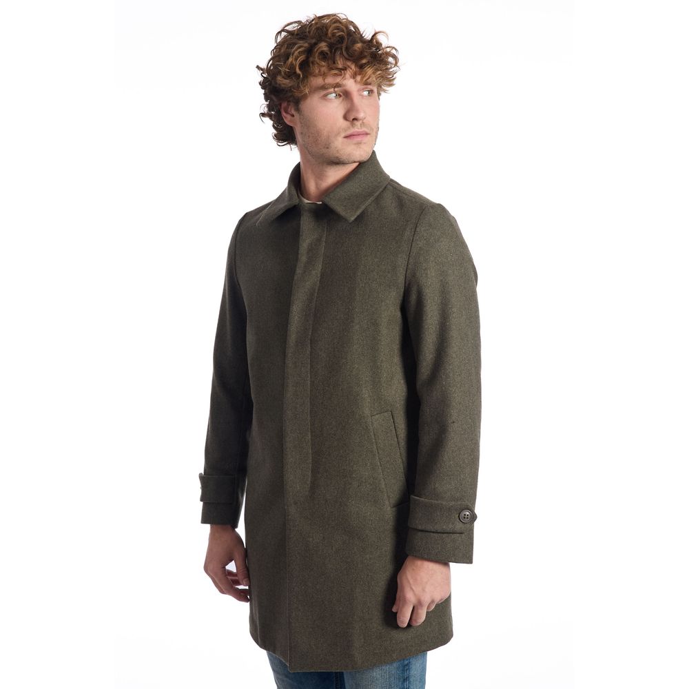 Roberto Pepe Luxury Grüne Wolljacke für Herren