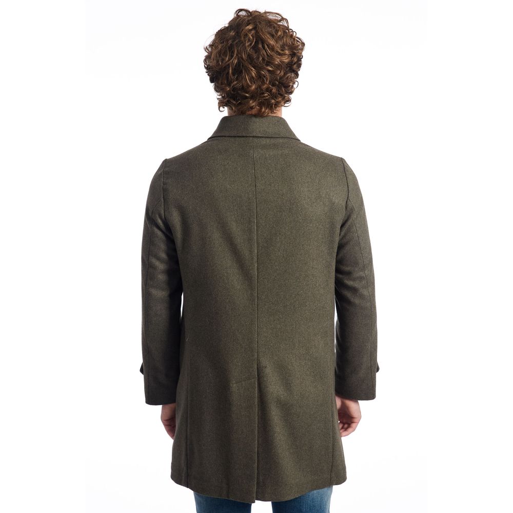 Roberto Pepe Luxury Grüne Wolljacke für Herren