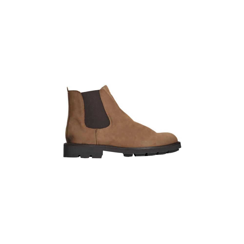 Roberto Pepe Men's Luxury Boots in Brown Calf Leather