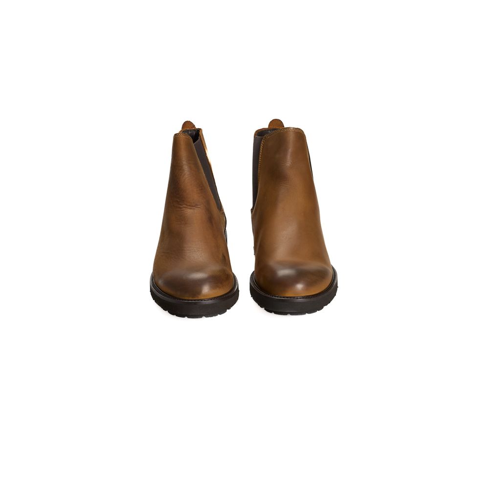 Roberto Pepe Luxury Stiefel aus braunem Kalbsleder für Männer
