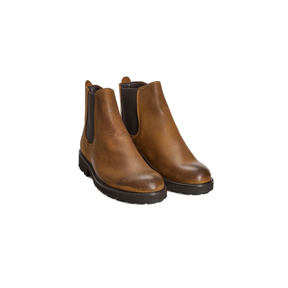 Roberto Pepe Luxury Stiefel aus braunem Kalbsleder für Männer