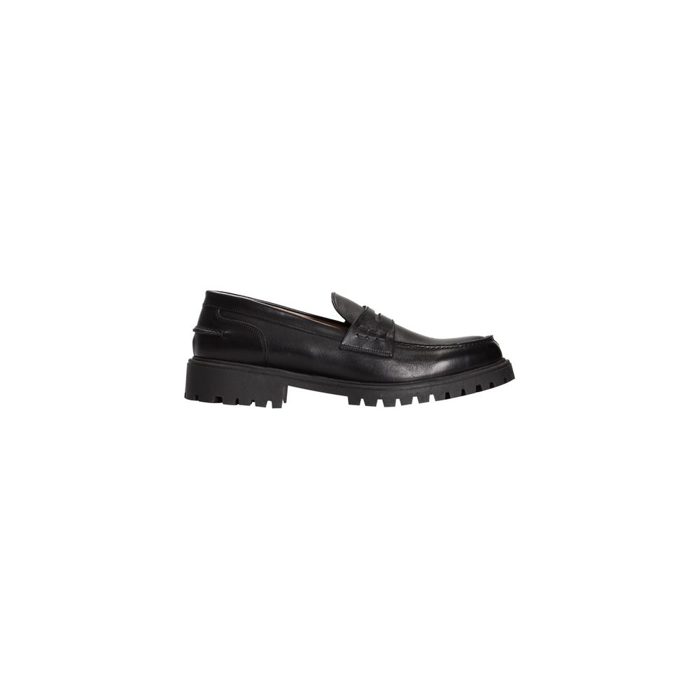 Roberto Pepe Luxury Black Calfskin Men's Loafers