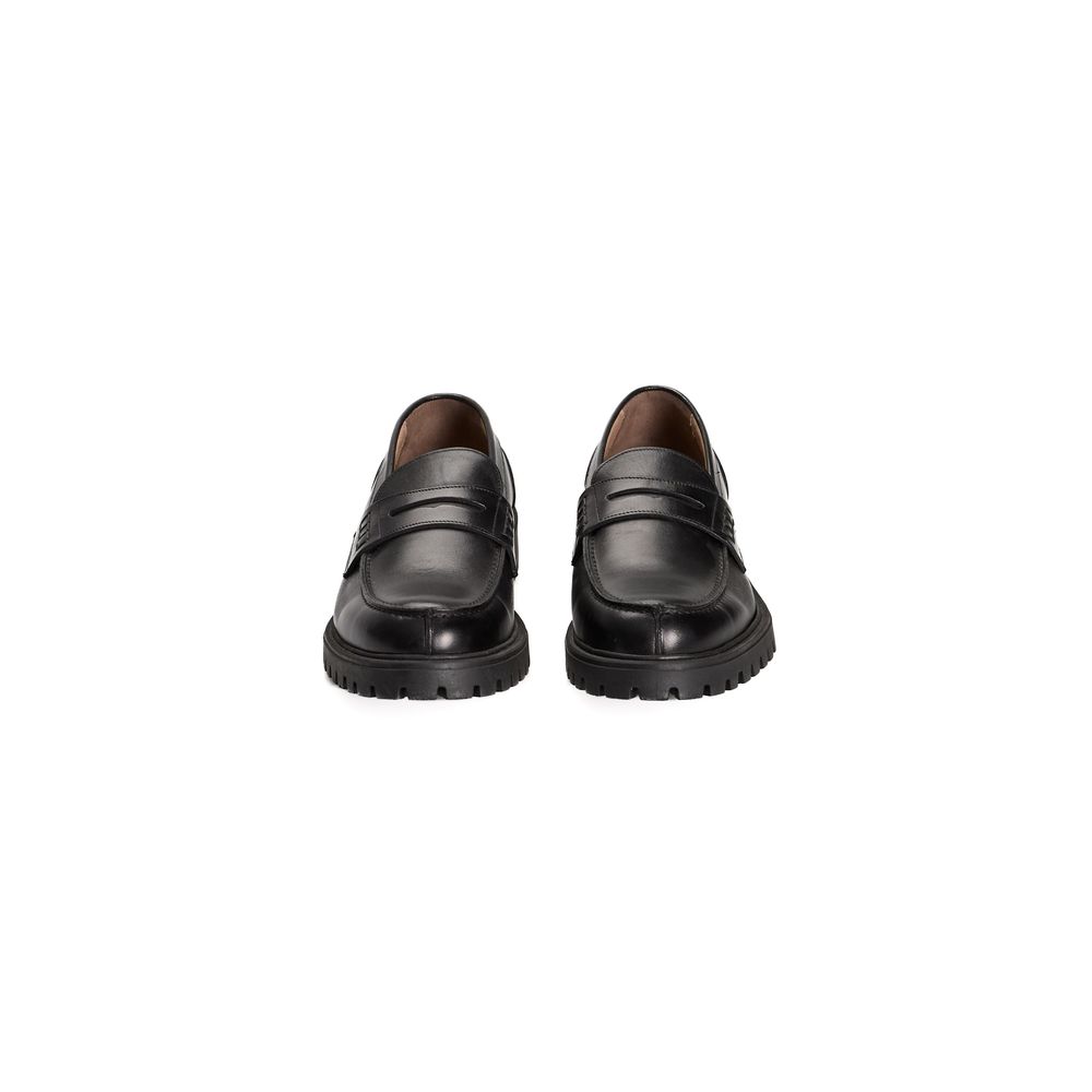 Roberto Pepe Luxury Black Calfskin Men's Loafers