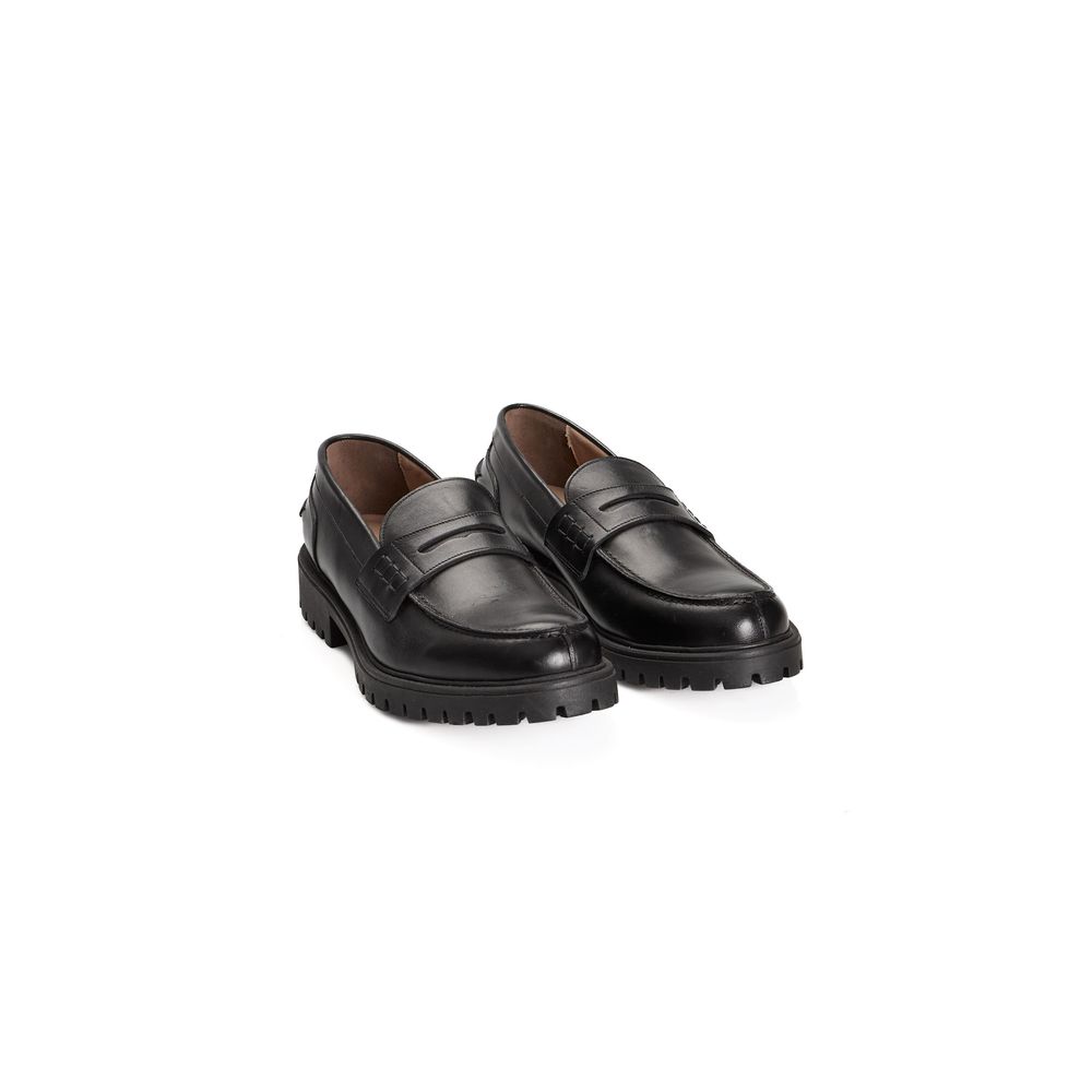 Roberto Pepe Luxury Black Calfskin Men's Loafers