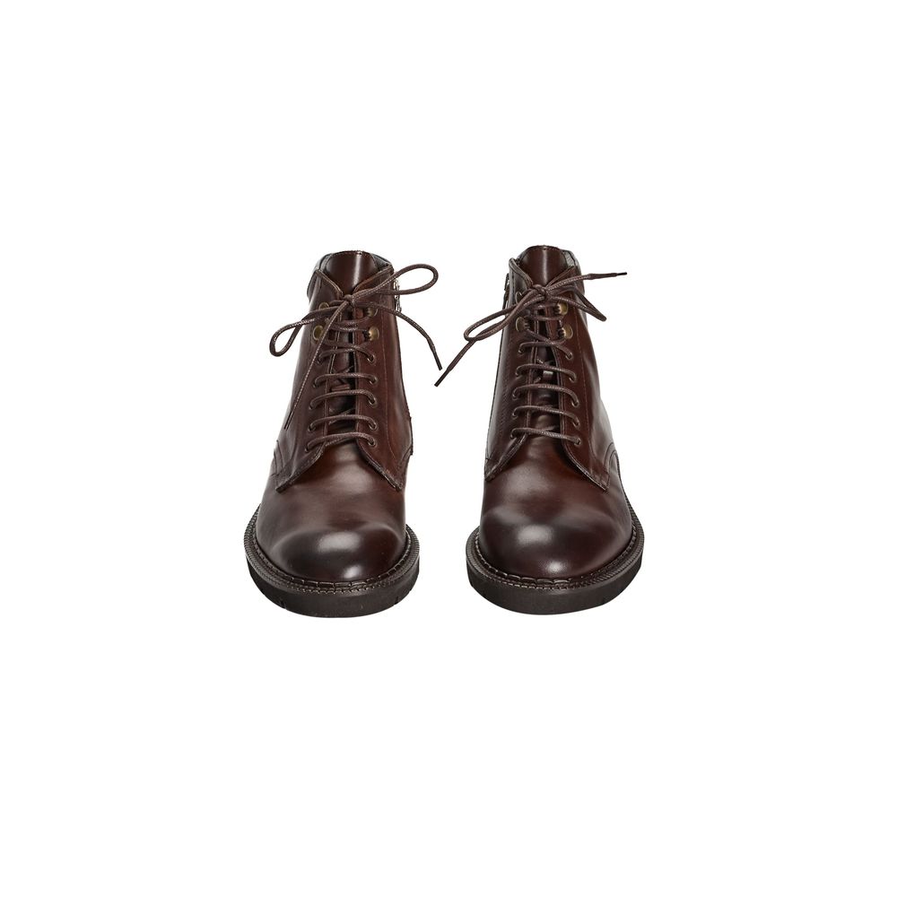 Roberto Pepe Men's Luxury Boots in Brown Calf Leather