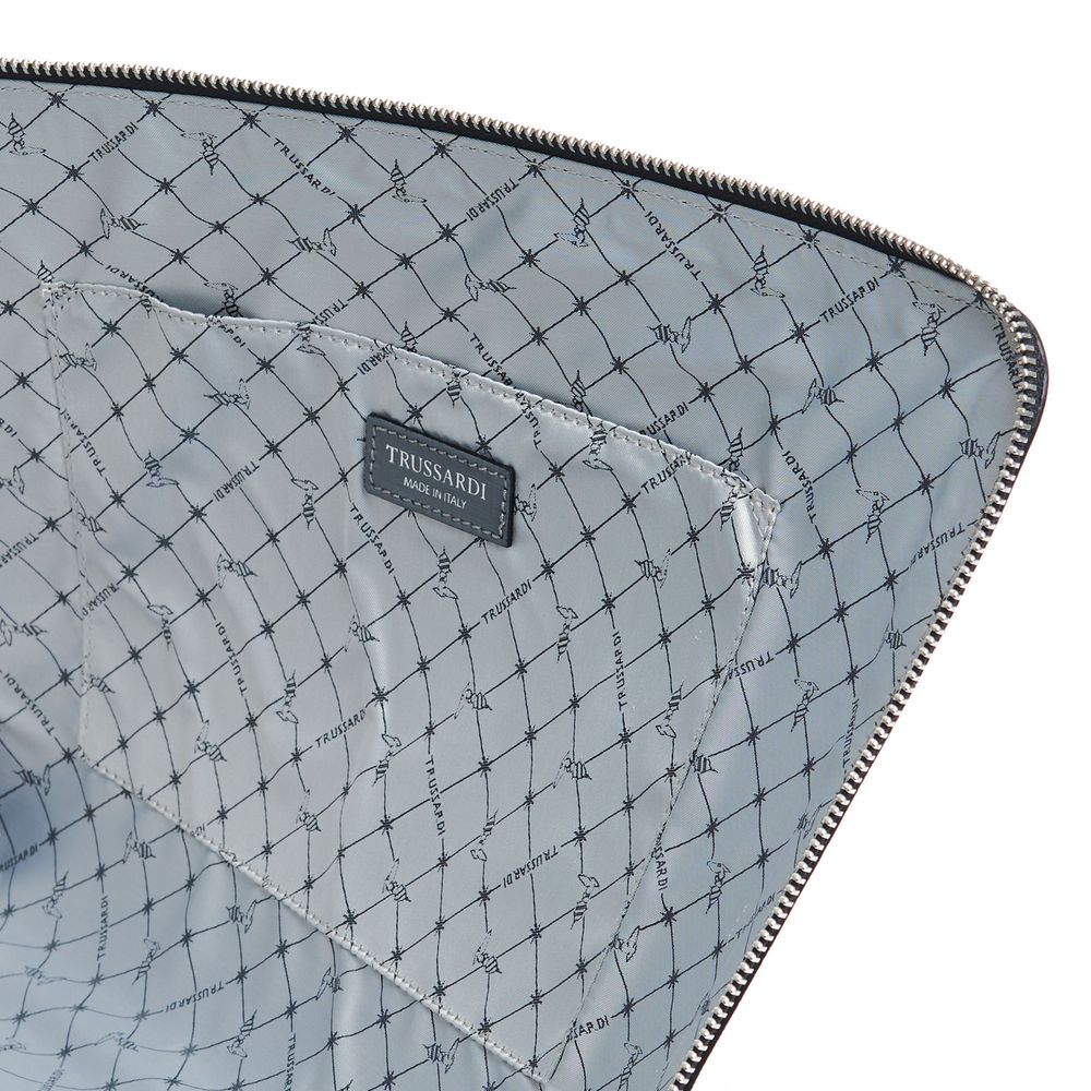 Trussardi Schwarzes Leder Männer Clutch