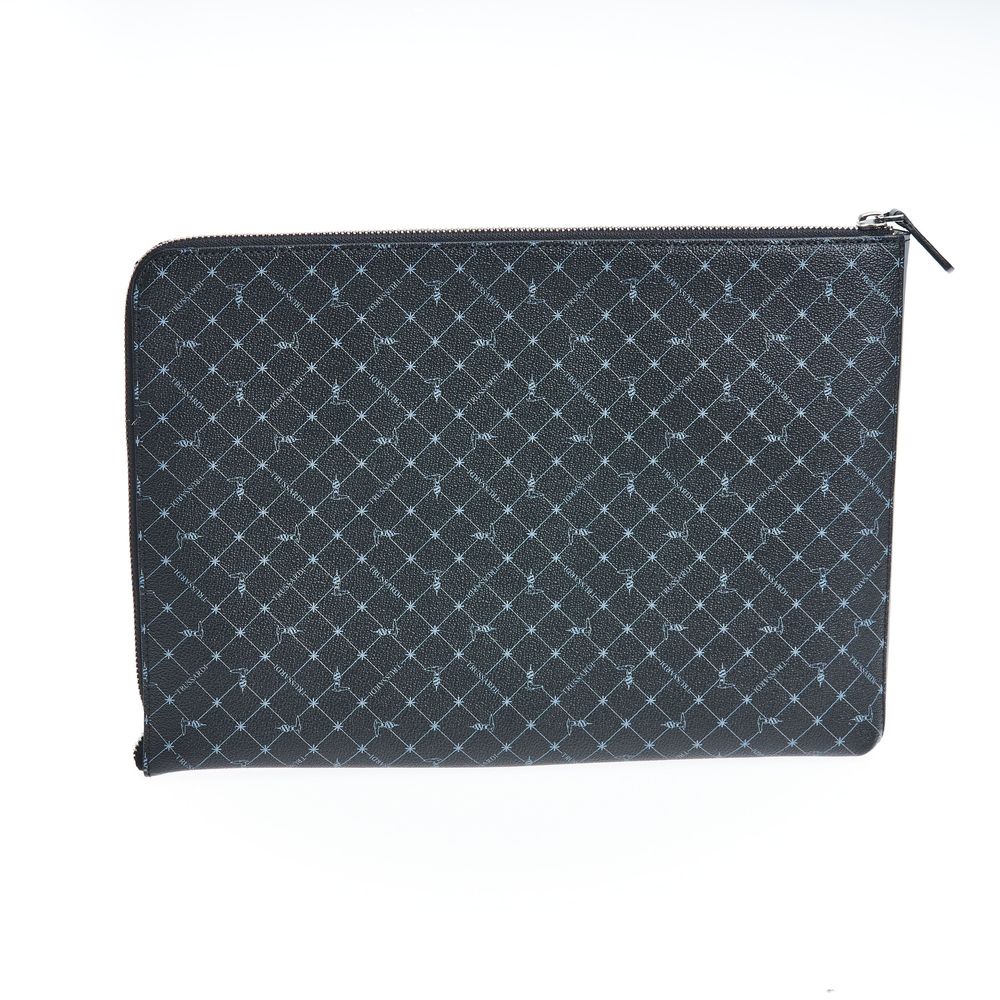 Trussardi Schwarzes Leder Männer Clutch