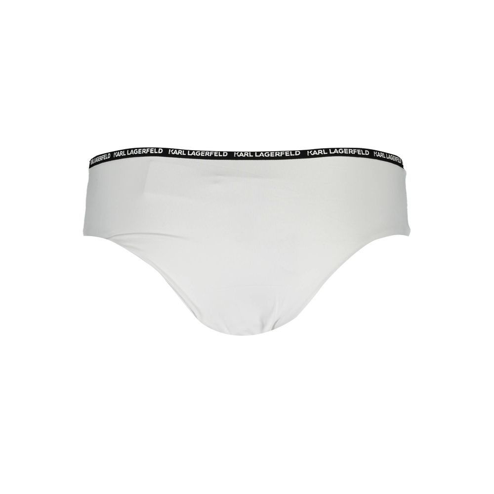 Karl Lagerfeld Weiße Elastan-Badebekleidung