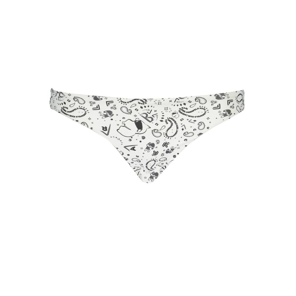 Karl Lagerfeld Weiße Elastan-Badebekleidung