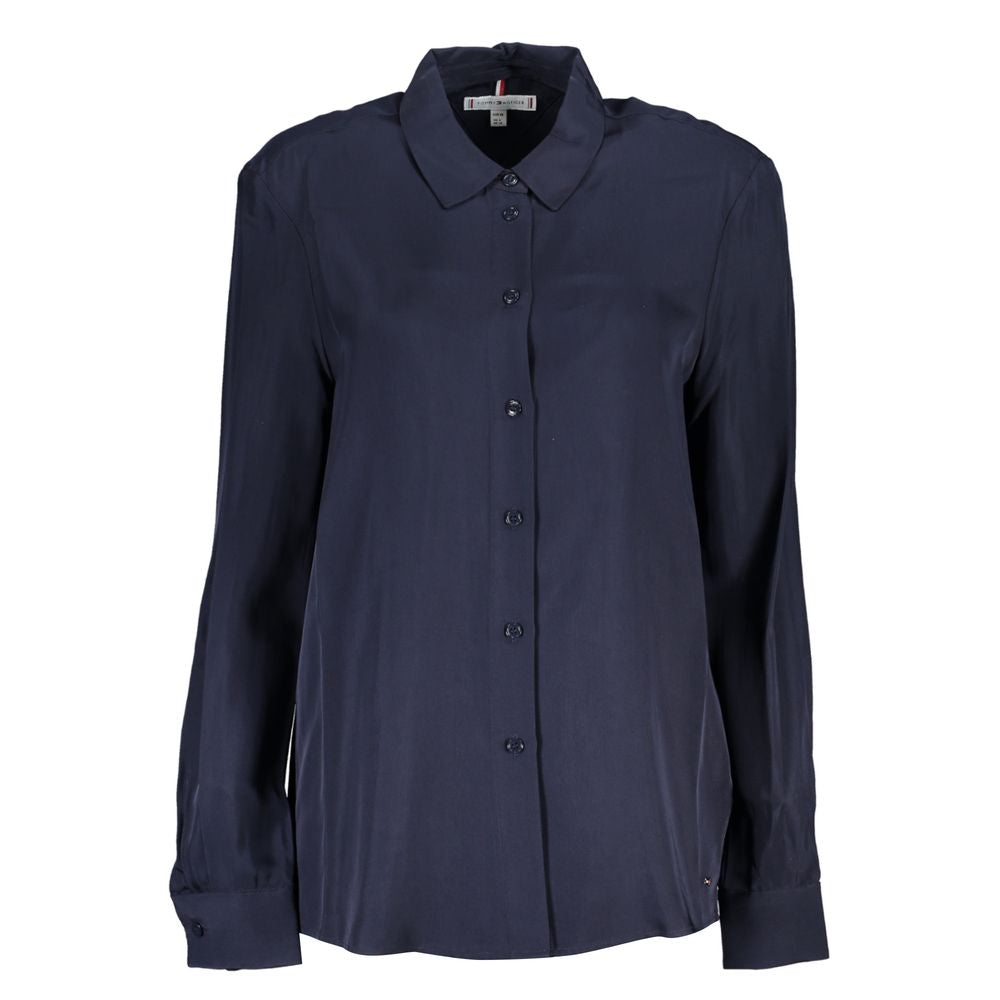 Tommy Hilfiger Blaues Viskose-Hemd