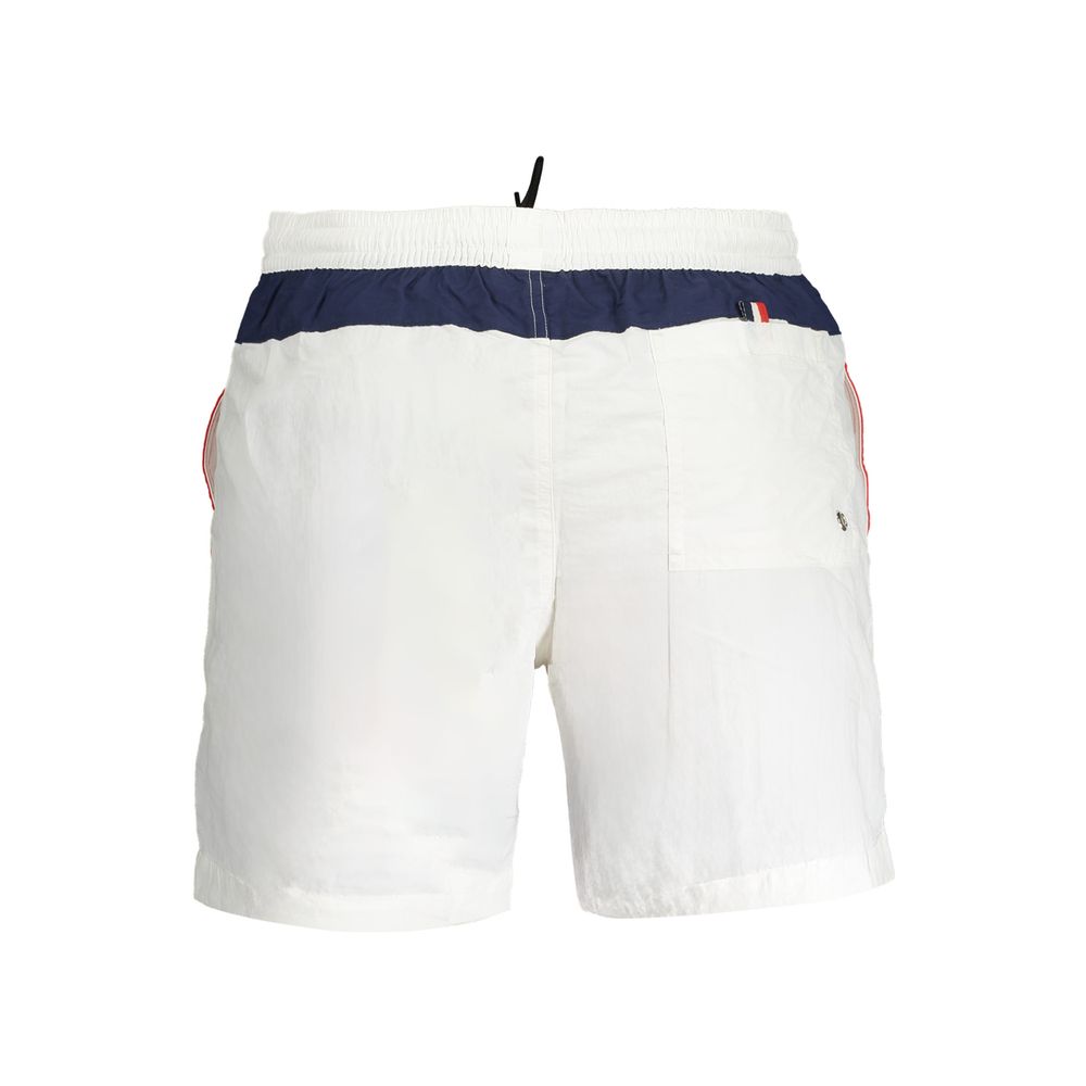 Norway 1963 Weiße Herren-Badeshorts aus Polyester