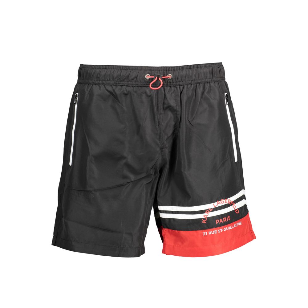 Karl Lagerfeld Black Polyester Swimwear