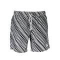 Karl Lagerfeld Weiße Herren-Badeshorts aus Polyester