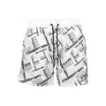 Karl Lagerfeld Weiße Herren-Badeshorts aus Polyester