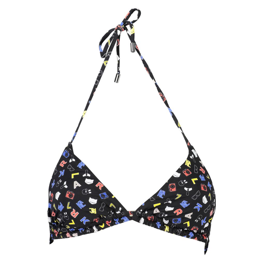 Karl Lagerfeld Black Elastane Swimwear